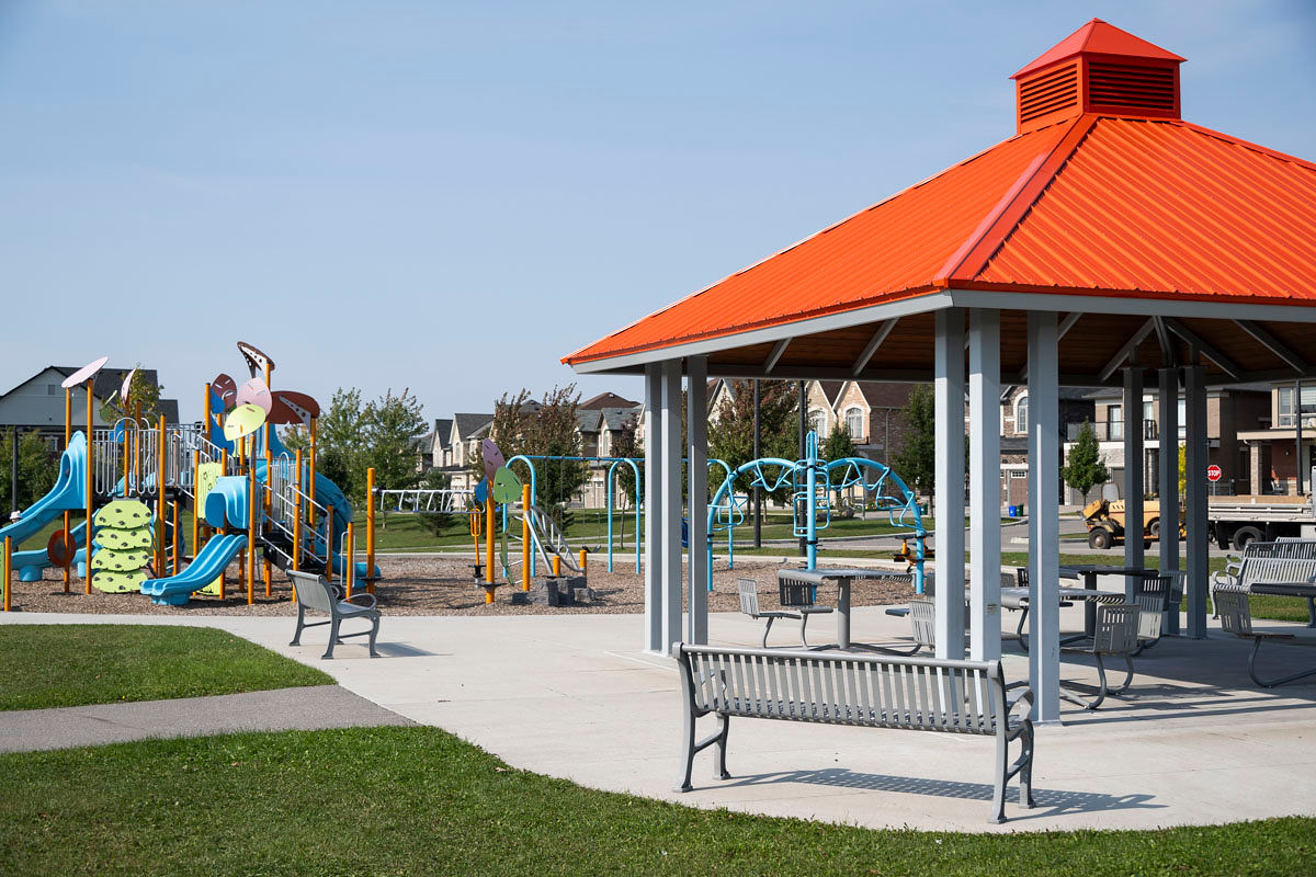 Community park and pavilion in Aurora